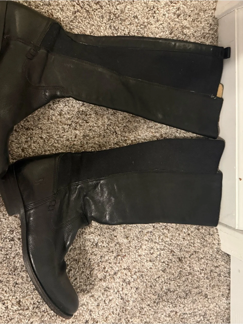 Frye Black Women's Tall Leather Riding Boots 6
